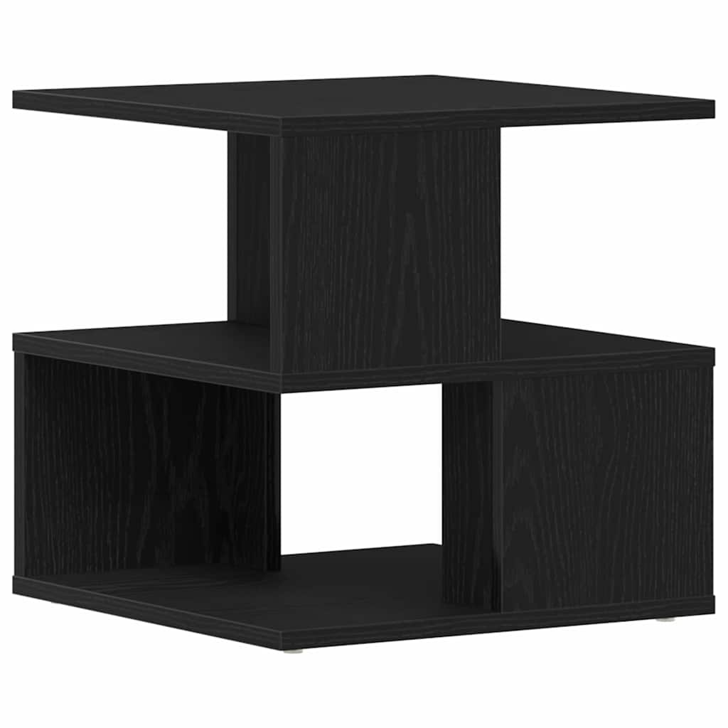 Side Table Black Oak 40 x 40 x 40 cm Engineered Wood