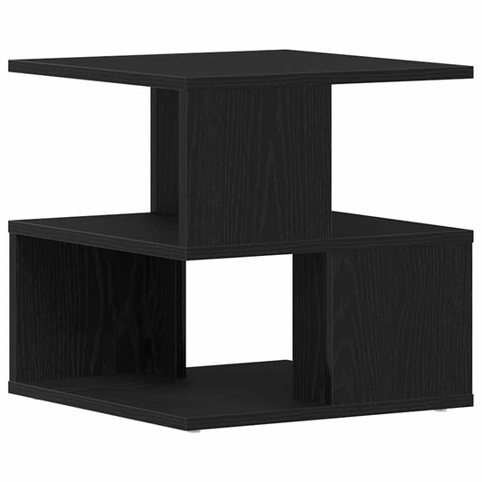 Side Table Black Oak 40 x 40 x 40 cm Engineered Wood