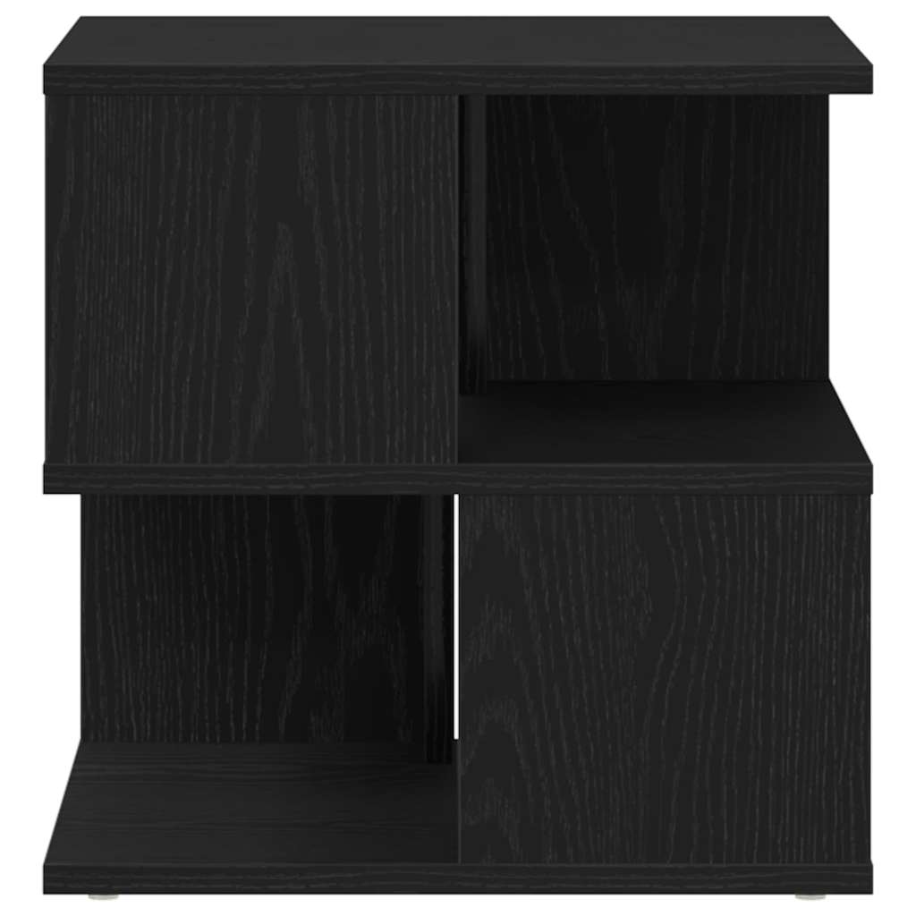 Side Table Black Oak 40 x 40 x 40 cm Engineered Wood