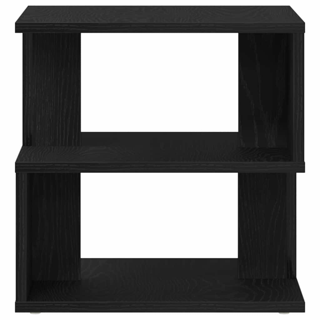Side Table Black Oak 40 x 40 x 40 cm Engineered Wood