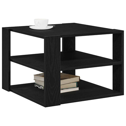 Coffee Table Black Oak 58 x 58 x 40 cm Engineered Wood