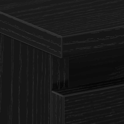 Bedside Cabinet Black Oak 50 x 40 x 43.5 cm Engineered Wood