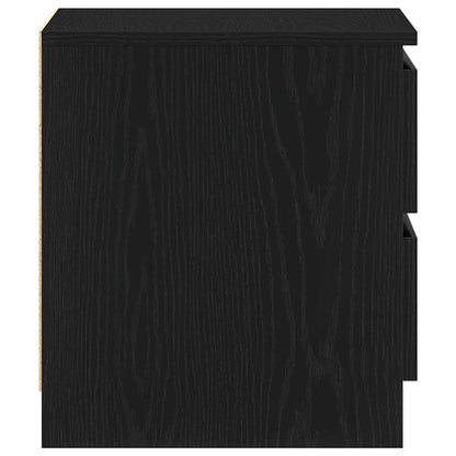 Bedside Cabinet Black Oak 50 x 40 x 43.5 cm Engineered Wood