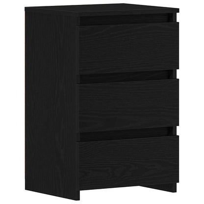 Bedside Cabinet Black Oak 40 x 35 x 62.5 cm Engineered Wood