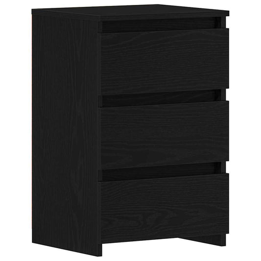 Bedside Cabinet Black Oak 40 x 35 x 62.5 cm Engineered Wood