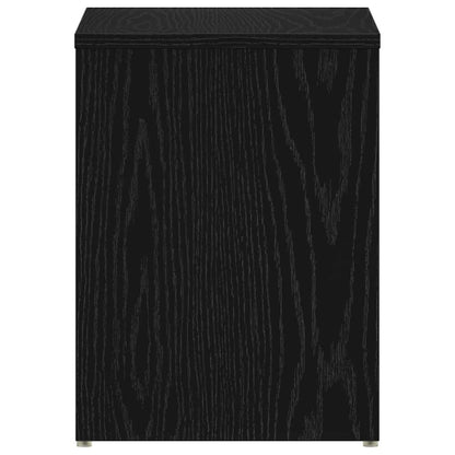 Bedside Cabinet Black Oak 40 x 30 x 40 cm Engineered Wood