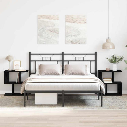 Bedside Cabinet 2 pcs Black Oak 50 x 30 x 51,5 cm