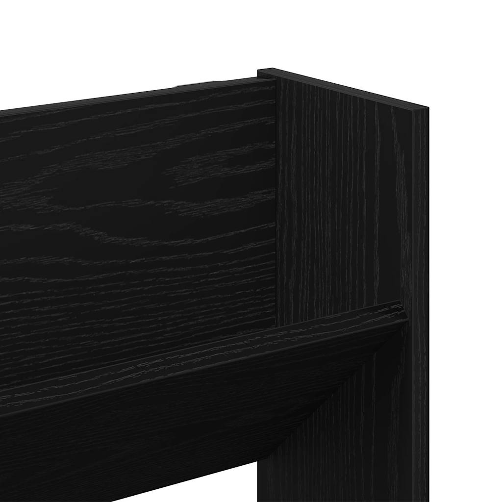 Shoe Cabinet 80 x 18 x 90 cm Engineered Wood Black Oak