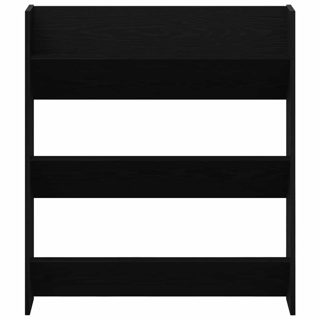 Shoe Cabinet 80 x 18 x 90 cm Engineered Wood Black Oak