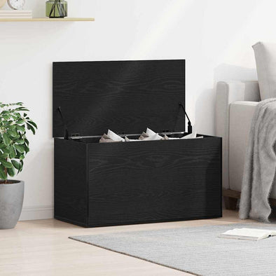 Storage Box Black oak 84 x 42 x 46 cm Engineered Wood