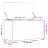 Storage Box Black oak 84 x 42 x 46 cm Engineered Wood