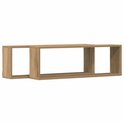 Wall Shelves Wall-Mounted 2 pcs Artisian Oak 80 x 15 x 26 cm