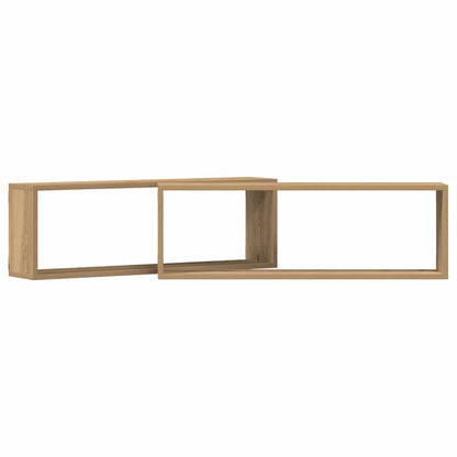 Wall Shelves Wall-Mounted 2 pcs Artisian Oak 80 x 15 x 26 cm