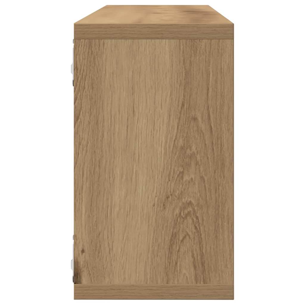 Wall Shelves Wall-Mounted 2 pcs Artisian Oak 80 x 15 x 26 cm
