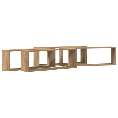 Wall Shelves Wall-Mounted 4 pcs Artisian Oak 80 x 15 x 26 cm