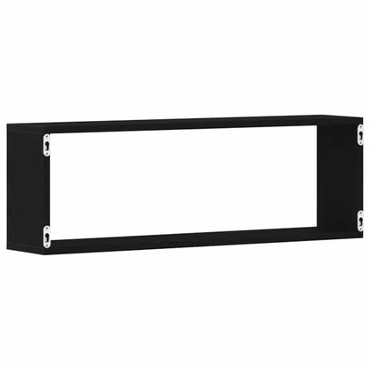 Wall Shelves 2 pcs Black Oak 80 x 15 x 26 cm Engineered Wood