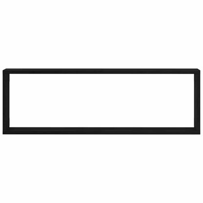Wall Shelves 2 pcs Black Oak 80 x 15 x 26 cm Engineered Wood