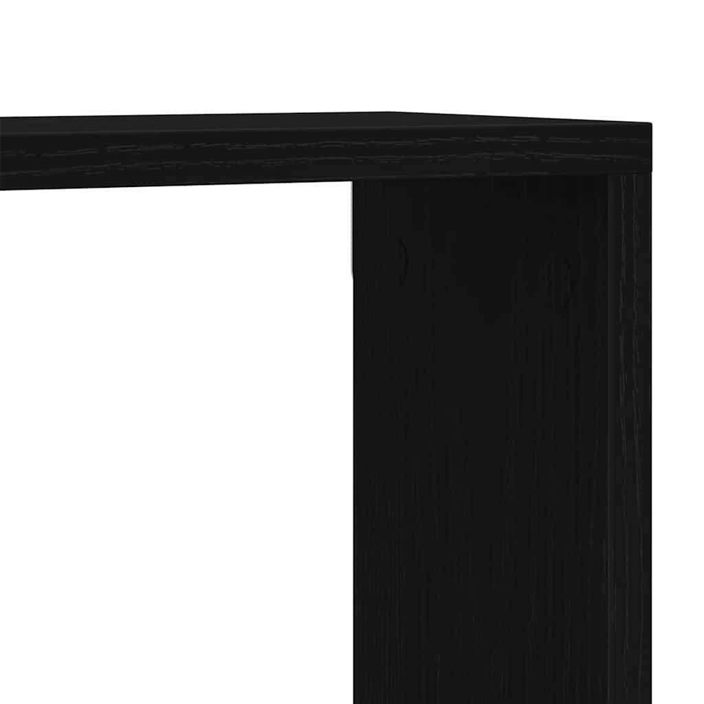 Wall Shelves 4 pcs Black Oak 80 x 15 x 26 cm Engineered Wood