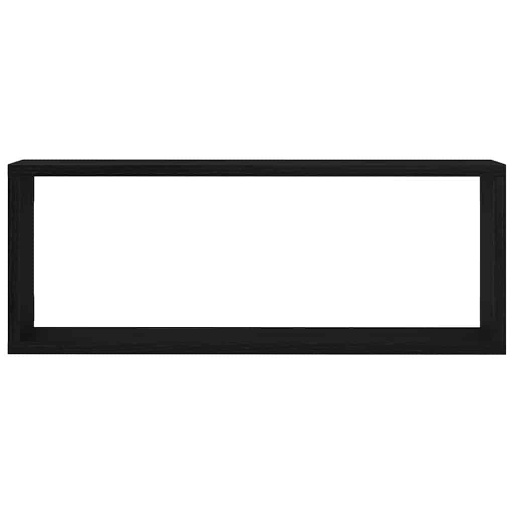 Wall Shelves 4 pcs Black Oak 60 x 15 x 23 cm Engineered Wood