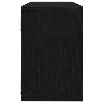 Wall Shelves 4 pcs Black Oak 60 x 15 x 23 cm Engineered Wood