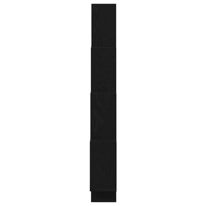 Wall Shelf Black Oak 90 x 15 x 119.5 cm Engineered Wood