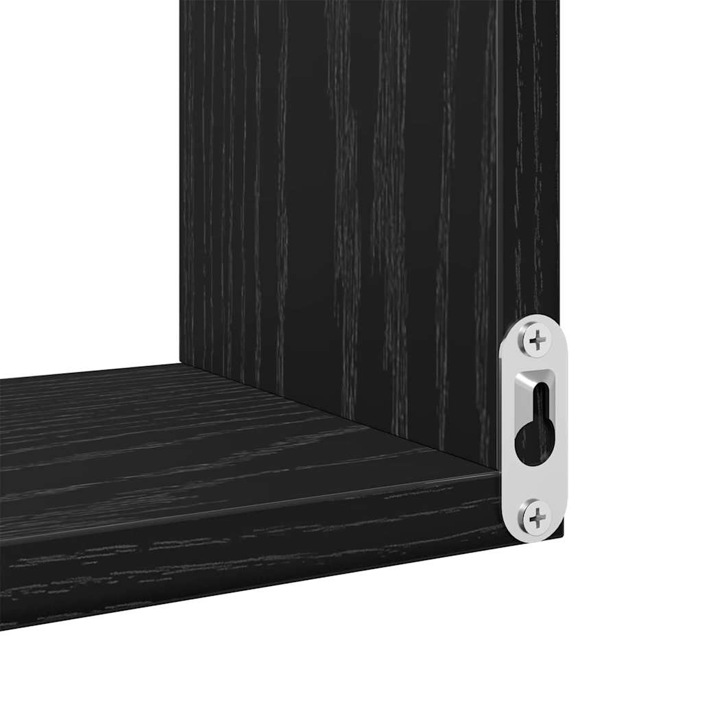 Wall Shelf Black Oak 40 x 40 x 49.5 cm Engineered Wood