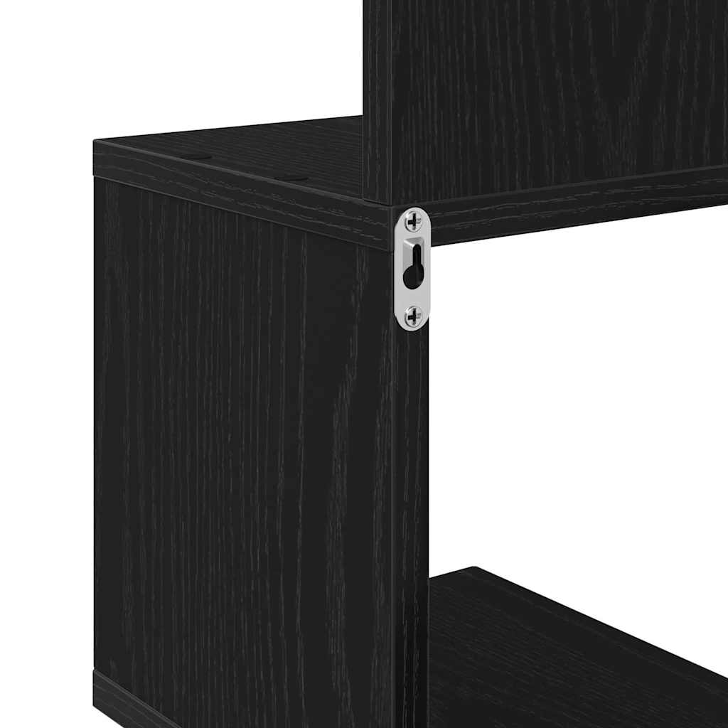 Corner Shelf Black Oak 20 x 20 x 127.5 cm Engineered Wood