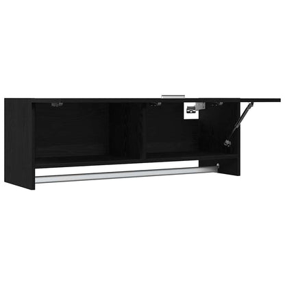 Wardrobe with Storage Black 100 x 32.5 x 35 cm Engineered wood