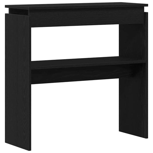 Console Table Black Oak 80 x 30 x 80 cm Engineered Wood