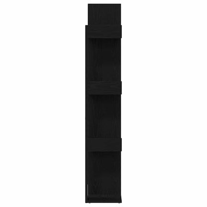 Bookcase Black Oak 86 x 25.5 x 140 cm Engineered Wood