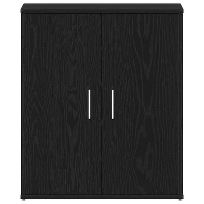 Shoe Cabinet Black Oak 60 x 35 x 70 cm Engineered Wood