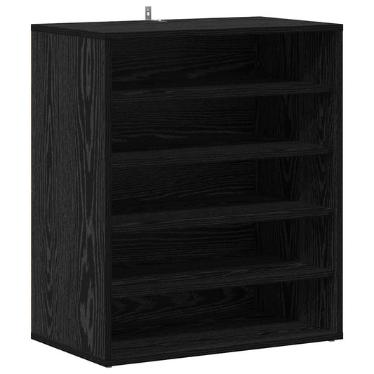 Shoe Cabinet 60 x 35 x 70 cm Engineered Wood Black Oak