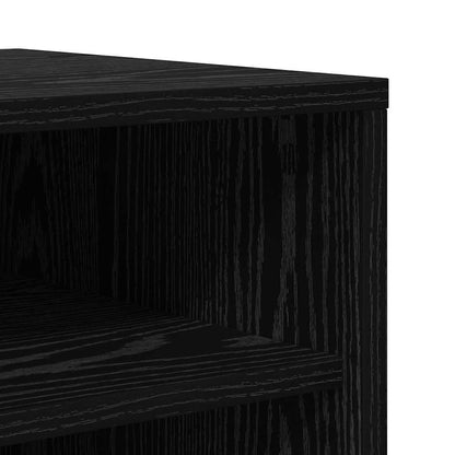 Shoe Cabinet Black Oak 60 x 35 x 92 cm Engineered Wood