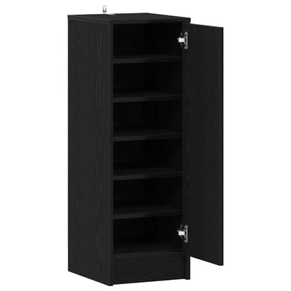 Shoe Cabinet Black Oak 32 x 35 x 92 cm Engineered Wood