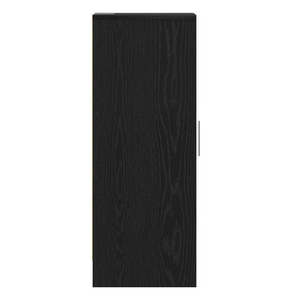 Shoe Cabinet Black Oak 32 x 35 x 92 cm Engineered Wood