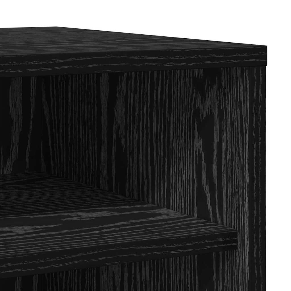Shoe Cabinet Black Oak 32 x 35 x 70 cm Engineered Wood