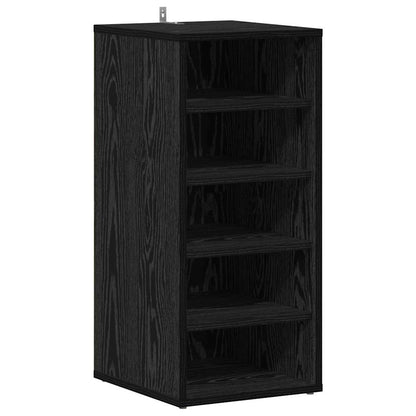 Shoe Cabinet Black Oak 32 x 35 x 70 cm Engineered Wood