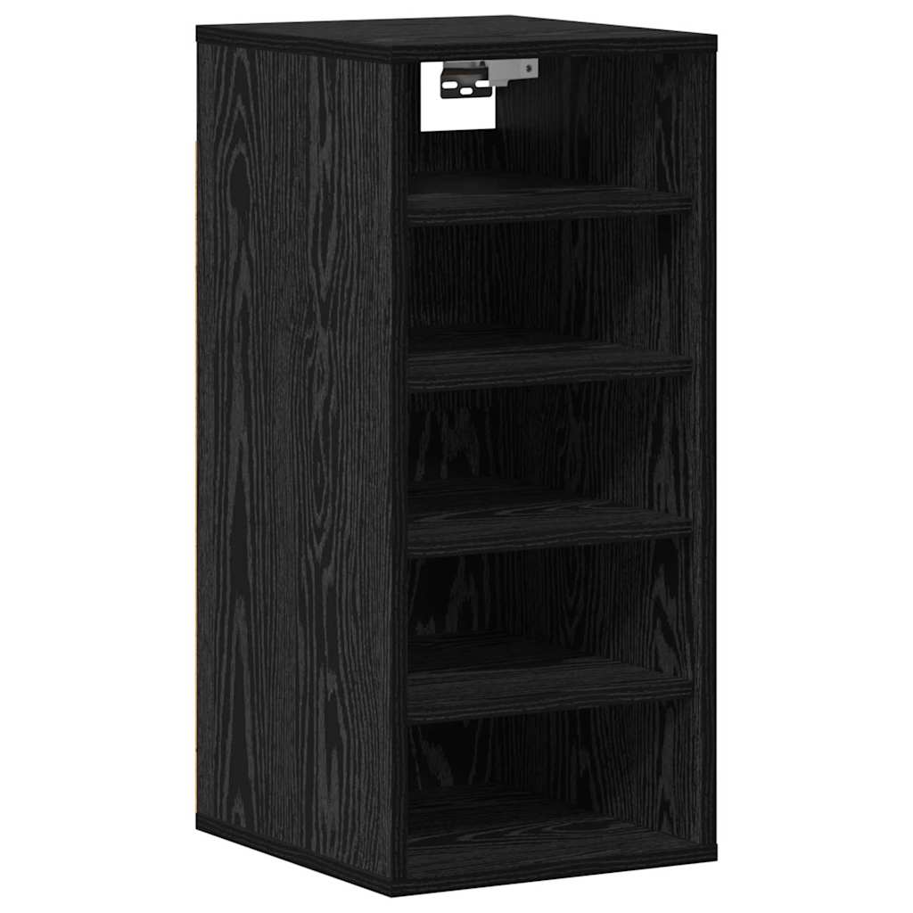 Shoe Cabinet Black Oak 32 x 35 x 70 cm Engineered Wood