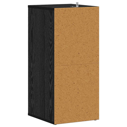 Shoe Cabinet Black Oak 32 x 35 x 70 cm Engineered Wood