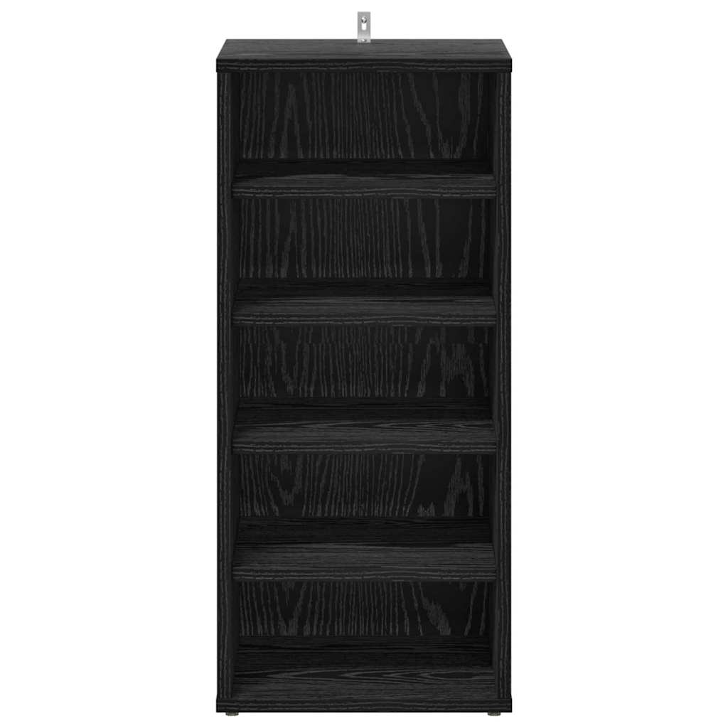 Shoe Cabinet Black Oak 32 x 35 x 70 cm Engineered Wood