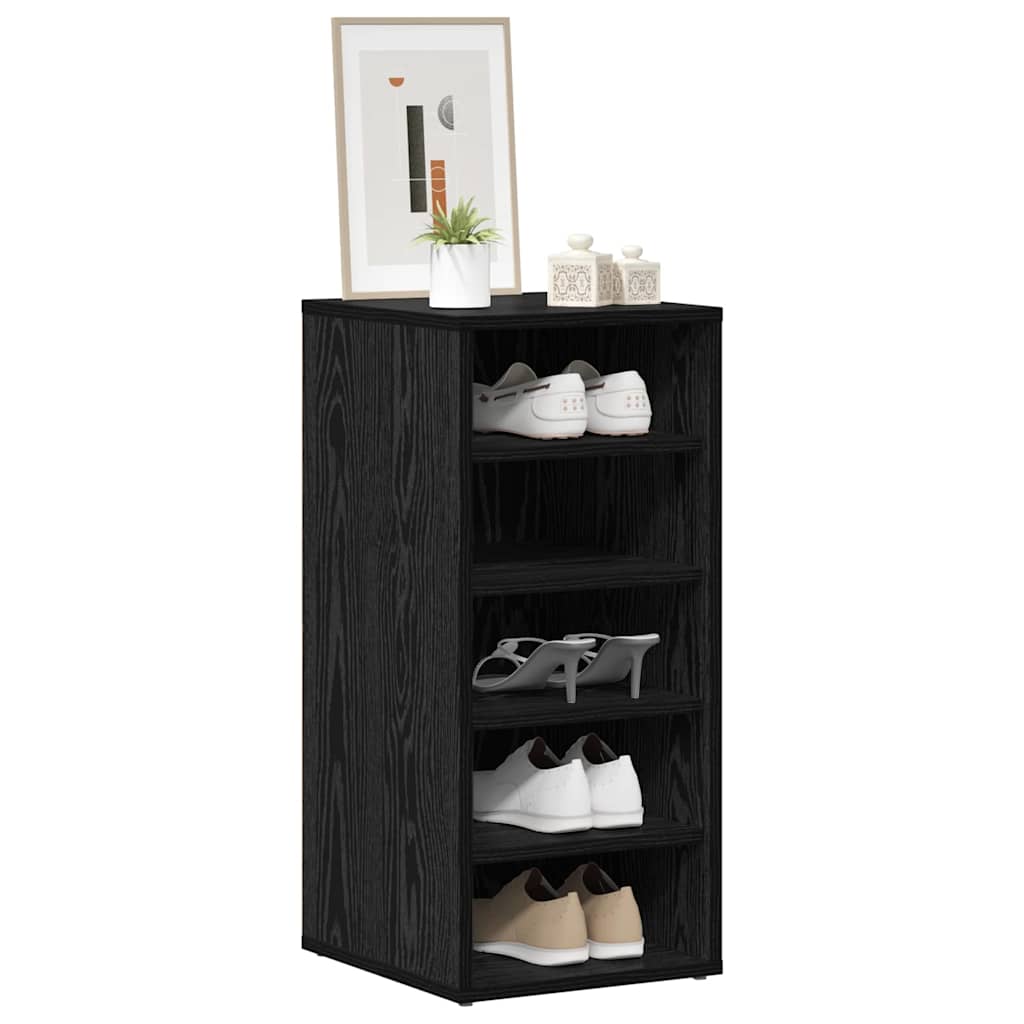 Shoe Cabinet Black Oak 32 x 35 x 70 cm Engineered Wood