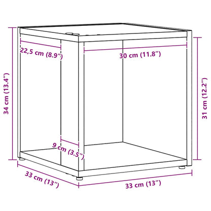 Corner Shelves Black Oak 33 x 33 x 34.5 cm Engineered Wood