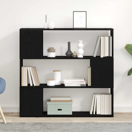 TV Cabinet Set 100 x 24 x 94 cm Black Oak Engineered Wood