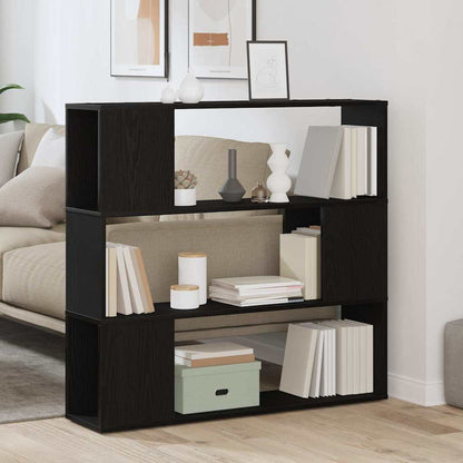 TV Cabinet Set Black Oak 100 x 24 x 94 cm Engineered Wood