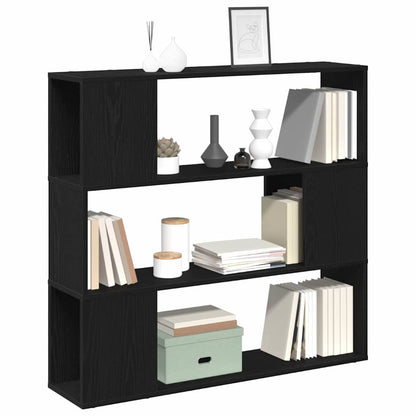 TV Cabinet Set Black Oak 100 x 24 x 94 cm Engineered Wood