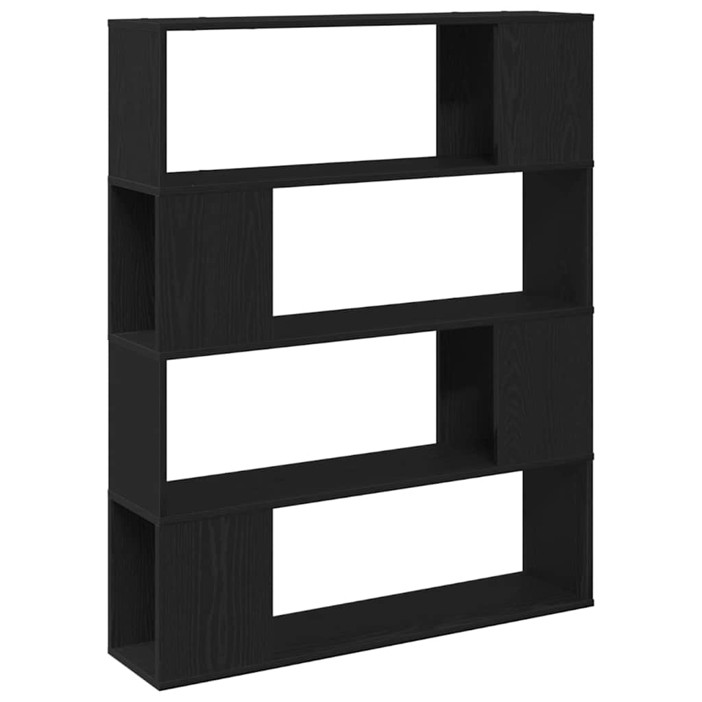 TV Cabinet Set Black Oak 100 x 24 x 124.5 cm Engineered Wood