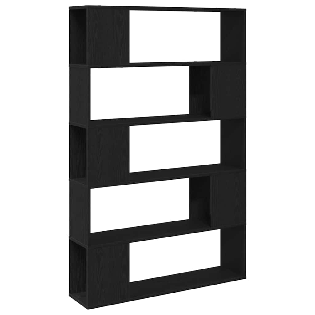 TV Cabinet Set Black Oak 100 x 24 x 155 cm Engineered Wood