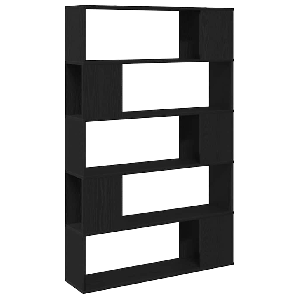 TV Cabinet Set Black Oak 100 x 24 x 155 cm Engineered Wood
