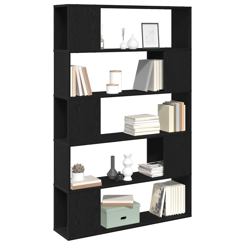 TV Cabinet Set Black Oak 100 x 24 x 155 cm Engineered Wood