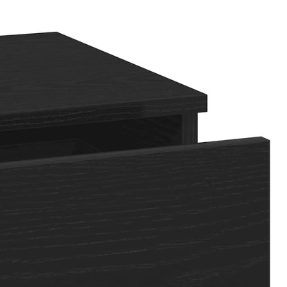 Bedside Cabinet Black Oak 40 x 35 x 65 cm Engineered Wood